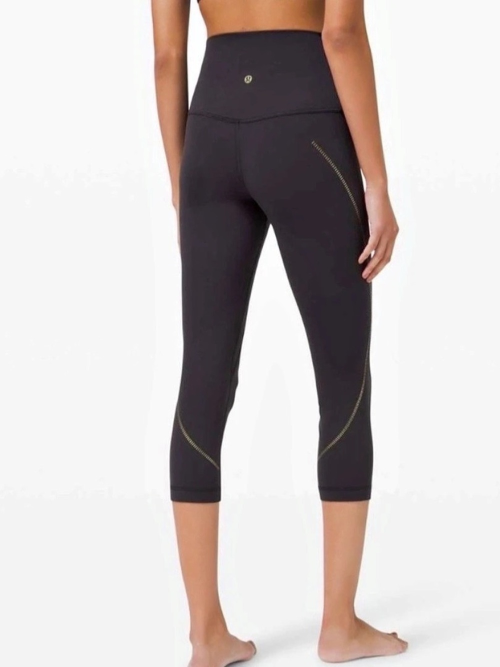 Lululemon Align Yoga Crop Black Leggings Size 4- excellent condition